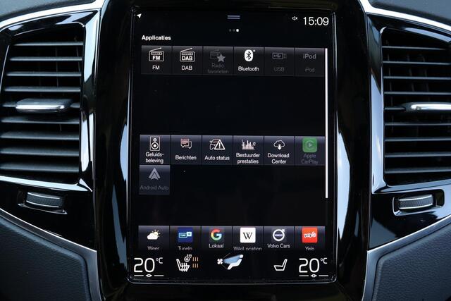 Volvo XC90 T8 Recharge AWD Inscription - Panorama/schuifdak - IntelliSafe Assist & Surround - 360º Camera - Harman/Kardon audio - Adaptieve LED koplampen - Verwarmde voorstoelen, stuur & achterbank - Parkeersensoren voor & achter - Elektr. bedienb. voorstoelen met g