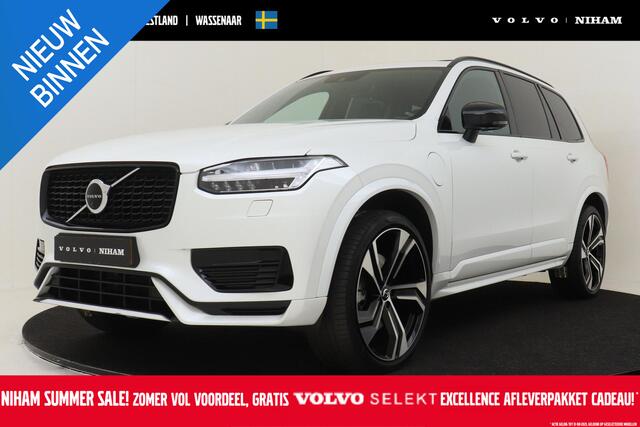 Volvo XC90 T8 RECHARGE AWD R-DESIGN *FULL OPTIONS!* *LONG RANGE!* -PANO.DAK|LUCHTVERING|BOWERS&WILKINS|ADAP.LED|360°CAM|HEAD-UP DISP.|GEVENT.LEDER+MASSAGE|22"