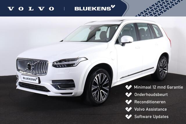 Volvo XC90 T8 Recharge AWD Ultimate Bright - LONG RANGE - Panorama/schuifdak - IntelliSafe Assist & Surround - Parkeercamera achter - Verwarmde voorstoelen, stuur & achterbank - Parkeersensoren voor & achter - Elektr. bedienb. voorstoelen met geheugen - Draadloze te