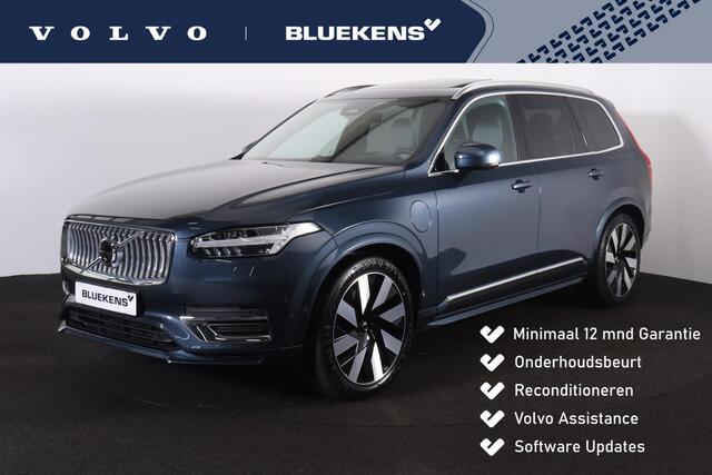 Volvo XC90 T8 Recharge AWD Ultra Bright - Luchtvering - Panorama/schuifdak - IntelliSafe Assist & Surround - 360º Camera - Bowers & Wilkins audio - Adaptieve LED koplampen - Verwarmde voorstoelen, stuur & achterbank - Parkeersensoren voor & achter - Elektr. bedienb.