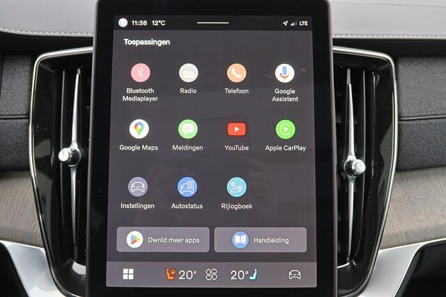 Volvo XC90 T8 Recharge AWD Ultra Dark - Luchtvering - Panorama/schuifdak - IntelliSafe Assist & Surround - 360º Camera - Bowers & Wilkins audio - Verwarmde voorstoelen, stuur & achterbank - Parkeersensoren voor & achter - Elektr. bedienb. voorstoelen met geheugen -