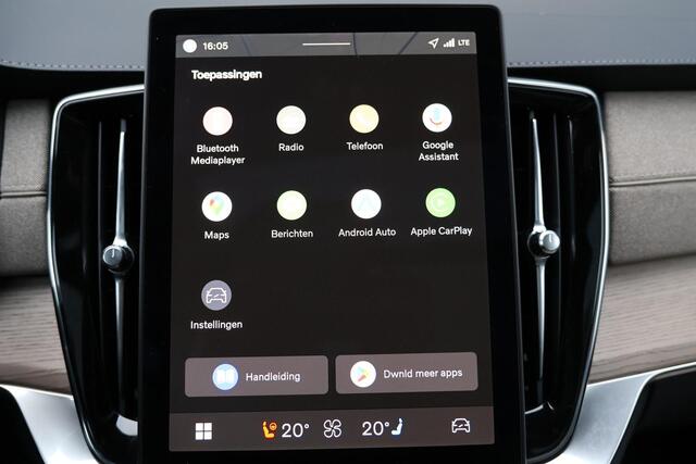 Volvo XC90 T8 Recharge AWD Ultra Bright - Luchtvering - Panorama/schuifdak - IntelliSafe Assist & Surround - 360º Camera - Bowers & Wilkins audio - Adaptieve LED koplampen - Verwarmde voorstoelen, stuur & achterbank - Parkeersensoren voor & achter - Elektr. bedienb.