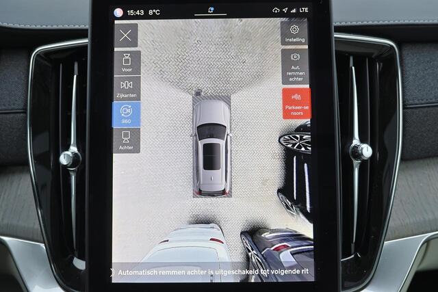 Volvo XC90 T8 Recharge AWD Ultra Bright - Luchtvering - Panorama/schuifdak - IntelliSafe Assist & Surround - 360º Camera - Bowers & Wilkins audio - Adaptieve LED koplampen - Verwarmde voorstoelen, stuur & achterbank - Parkeersensoren voor & achter - Elektr. bedienb.