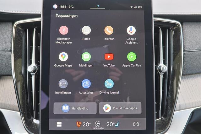 Volvo XC90 T8 Recharge AWD Ultra Dark - Luchtvering - Panorama/schuifdak - IntelliSafe Assist & Surround - 360º Camera - Bowers & Wilkins audio - Adaptieve LED koplampen - Verwarmde voorstoelen, stuur & achterbank - Parkeersensoren voor & achter - Elektr. bedienb. v