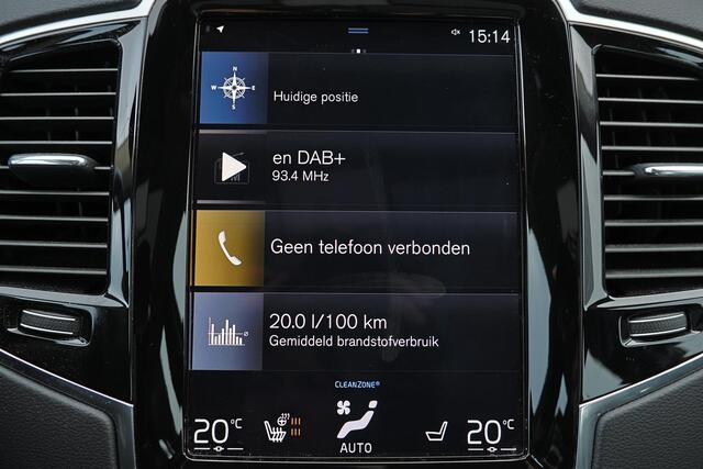 Volvo XC90 T8 Recharge AWD Inscription - Luchtvering - Panorama/schuifdak - IntelliSafe Assist & Surround - 360º Camera - Harman/Kardon audio - Adaptieve LED koplampen - Verwarmde voorstoelen, stuur & achterbank - Parkeersensoren voor & achter - Elektr. bedienb. voo