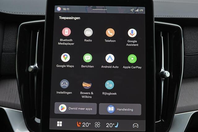 Volvo XC90 T8 Recharge AWD Ultra Dark - Luchtvering - Panorama/schuifdak - IntelliSafe Assist & Surround - 360º Camera - Bowers & Wilkins audio - Adaptieve LED koplampen - Verwarmde voorstoelen, stuur & achterbank - Parkeersensoren voor & achter - Elektr. bedienb. v