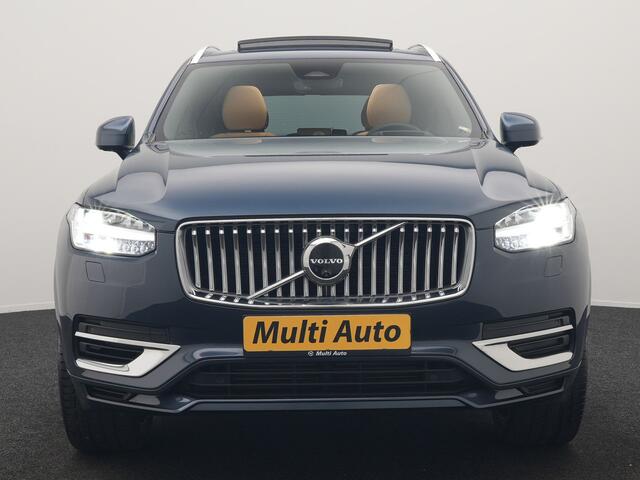 Volvo XC90 T8 Recharge AWD Ultimate Bright 7 Persoons LONG RANGE PHEV 455pk Dealer O.H. | Trekhaak Af Fabriek | Panodak | Head Up | Adaptive Cruise | 360 Camera | Bowers & Wilkins | Lederen Sportstoelen Massage & Memory & Ventilatie | Google Assistent | Stoelen & St