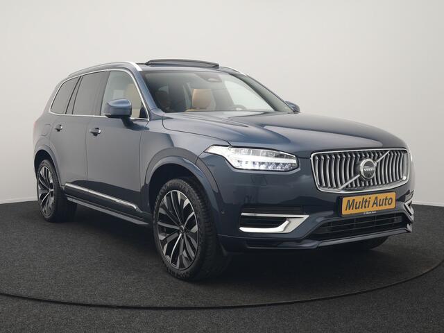 Volvo XC90 T8 Recharge AWD Ultimate Bright 7 Persoons LONG RANGE PHEV 455pk Dealer O.H. | Trekhaak Af Fabriek | Panodak | Head Up | Adaptive Cruise | 360 Camera | Bowers & Wilkins | Lederen Sportstoelen Massage & Memory & Ventilatie | Google Assistent | Stoelen & St
