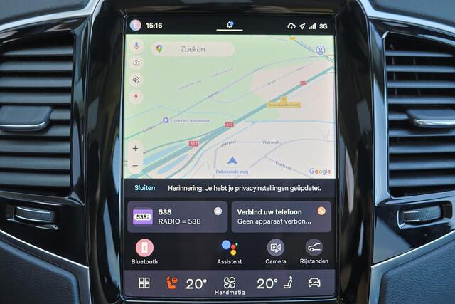 Volvo XC90 T8 Recharge AWD Ultimate Dark - Luchtvering - Panoramisch schuif-/kanteldak - Head up display - IntelliSafe Assist & Surround - Getint glas - verwarmbaar stuurwiel - 360º camera - Parkeersensoren voor & achter - Voorstoelen en buitenste zitplaatsen 2e zit