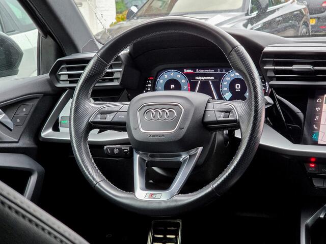 Audi A3 Limousine 30 TFSI AUT7 3x S-LINE BLACK-EDITION SPORTSTOELEN PARKASSIST NAVI DIGIDASH 19 INCH.LMV PDC