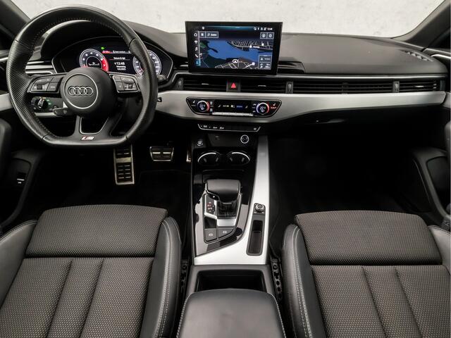 Audi A4 Avant 35 TFSI S-Line Sport 150Pk Automaat (2X S-LINE, APPLE CARPLAY, GROOT NAVI, STOELVERWARMING, LEDER, SPORTSTOELEN, PLAT S-LINE SPORTSTUUR, GETINT GLAS, FLIPPERS, ELEK ACHTERKLEP, NIEUWSTAAT)