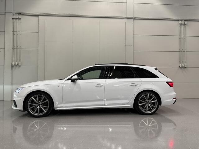 Audi A4 Avant 40 TFSI S-Line PANO/TREKHAAK/SFEER/360CAMERA/ACC/MATRIX/VIRTUAL/KEYLESS/PRIVACY/19"AUDI SPORT/EL.A.KLEP/BLACK-OPTIC/GLETSCHERWEIB METALLIC/NWPRIJS ¤ 66.737,-