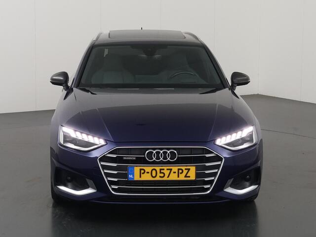 Audi A4 Avant 40 TFSI S Line | Quattro | B&O Audio | Panoramadak | Ele.verstelbare stoelen + Geheugen | Stoelverwarming v + a | Apple CarPlay/Android Auto | 360 Camera | Ele. wegklapbare trekhaak | Sport-Chassis | Matrix-Led | HUD | Sportstoelen |