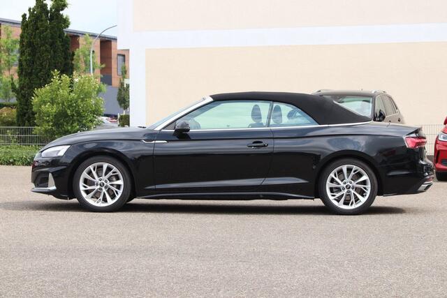 Audi A5 Cabriolet 40 Tfsi S-Tronic (150kW/204pk) ** MATRIX, LEDER, VIRTUAL, NEKVERW, 18-inch LMV, ADAPT. CRUISE ** 1e EIG - ¤ 24.500,= onder NP ** ** INFORMEER OOK NAAR ONZE AANTREKKELIJKE FINANCIAL-LEASE TARIEVEN **