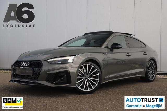 Audi A5 Sportback 35 TFSI S edition Competition Black Pack Panoramadak B&O Virtual LED Matrix Navigatie Achteruitrijcamera Carplay Half Leder Stoelverwarming NAP Dealer Onderhouden!