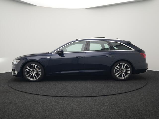 Audi A6 Avant 50 TFSI e quattro S Line Plug In Hybrid 300pk PHEV | Trekhaak Af Fabriek | Panodak | Head Up | Bang & Olufsen | Lederen Sportstoelen Verwarmd | Adaptive Cruise | Apple Carplay | Camera | Blis | Navigatie | Virtual | DAB | JGS-28-R
