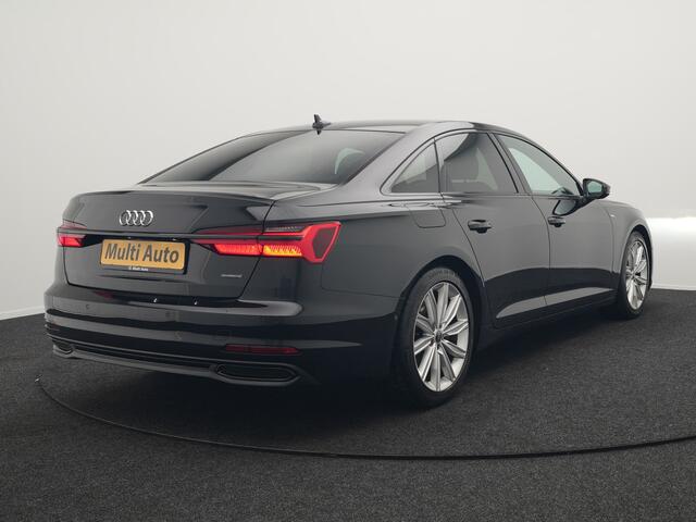 Audi A6 Limousine 50 TFSI e quattro 2X S Line Plug In Hybrid 299pk Dealer O.H PHEV | Panodak | Trekhaak Af Fabriek | Head Up | Apple Carplay | Lederen Sportstoelen Verwarmd | Keyless | Cruise Control | Virtual | Navigatie | DAB |