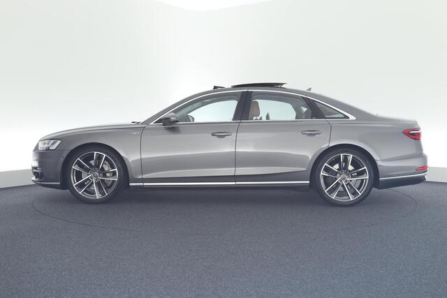 Audi A8 55 TFSI 340pk quattro Pro Line Plus Cognac Leder B&O Panoramadak Memory 360Camera Head-Up Standkachel Keyless Navigatie