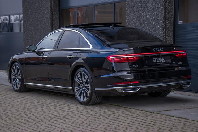 Audi A8 60 TFSI e Quattro Pro Line Plus | PHEV | Pano | Luchtvering | B&O | Matrix Laser LED | Alcantara Hemel | Leder Uitgebreid | Tour | Piano Lak | Sfeer | 3D 360 View | HUD | Dealer Onderhouden | Garantie