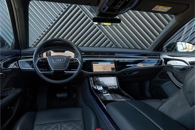 Audi A8 60 TFSI e quattro S-Line S-stoelen Pano B&O 360 Head Up Keyless Softclose Matrix Massage ACC