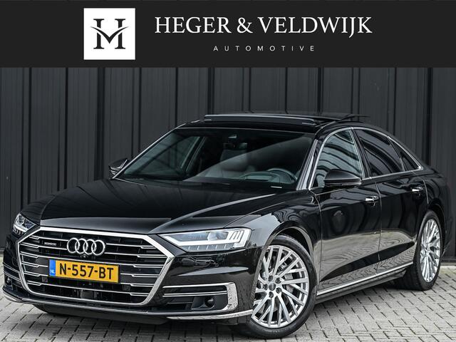 Audi A8 55 TFSI QUATTRO PRO LINE PLUS | LUCHTVERING | STANDKACHEL | VIRTUAL COCKPIT | LUCHTVERING | ADAPTIVE CRUISE | STOELVERWARMING EN -VENTILATIE | MASSAGE | 360 CAMERA | PANORAMADAK | LED | STUURVERWARMING | HEAD-UP | AMBIANCE INTERIEUR | SOFT-CLOSE |
