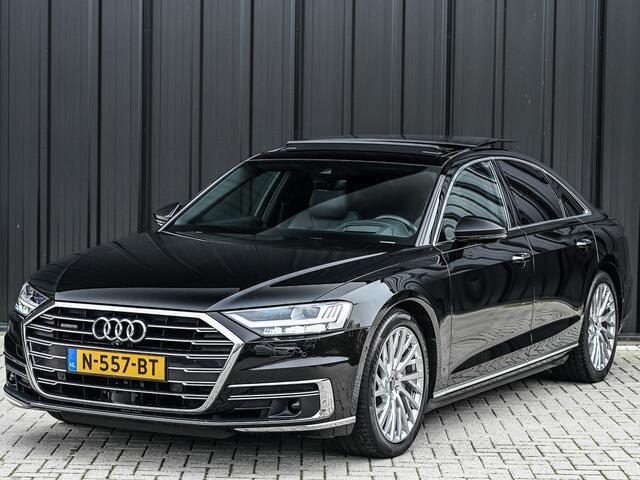 Audi A8 55 TFSI QUATTRO PRO LINE PLUS | LUCHTVERING | STANDKACHEL | VIRTUAL COCKPIT | LUCHTVERING | ADAPTIVE CRUISE | STOELVERWARMING EN -VENTILATIE | MASSAGE | 360 CAMERA | PANORAMADAK | LED | STUURVERWARMING | HEAD-UP | AMBIANCE INTERIEUR | SOFT-CLOSE |