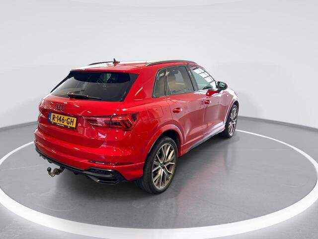 Audi Q3 45 TFSIe 245pk S-Tronic S Edition · Camera · Keyless · Side Assist · Inklap. Trekhaak · 20"Velgen · ACC · Stoelverwarming · Optiekpakket Zwart · Garantie t/m 11-01-2027 of 100.000km