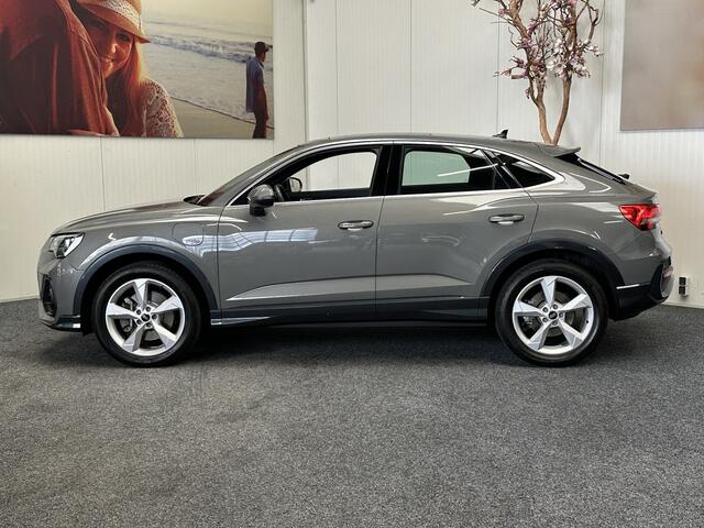 Audi Q3 SPORTBACK 45 TFSI e EDITION S LINE PHEV NAVIGATIE ADAPTIVE CRUISE CONTROL PANORAMADAK LEDER SONOS APPLE CARPLAY/ANDROID RIJSTROOKSENSOREN PARKEERSESNOREN ZEER MOOOI !! 3010