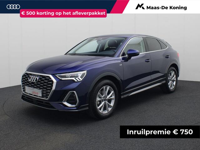 Audi Q3 Sportback 35 TFSI 150PK S-tronic S Line · Apple/Android Car Play · Leder/Alcantara · Stoelverwarming · Garantie t/m 20-10-2029 of 100.000km