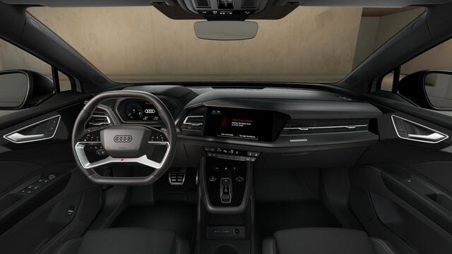 Audi Q4 Sportback e-tron 45 quattro S Edition 82 kWh panoramadak, achteruitrij camera, adaptive cruise control, optiek pakket zwart plus, privacy glass, lichtpakket, spiegelkappen zwart