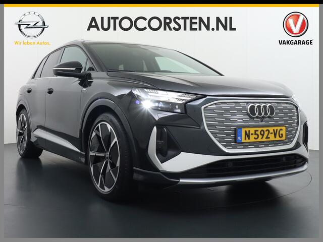 Audi Q4 e-tron 50 Quattro 77kWh S-Line Competition 300pk Sonos®-Audio Pano-dak Leer Warmtepomp Adaptive-Cruise Matrix-Led 21" Head-Up-Display Launch Edition Sport Stoelen Virtual-Cockpit Apple Carplay Android Auto Assistentie Pack Comfort-plus Pack Dynamic Pack Interieu