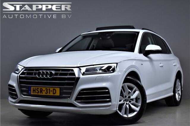 Audi Q5 50 TFSI e 299pk Quattro S-Line 1e. Eig Dealer OH Pano/Luchtvering/Trekhaak/Camera/Keyless/Navi/Led/Lmv18''