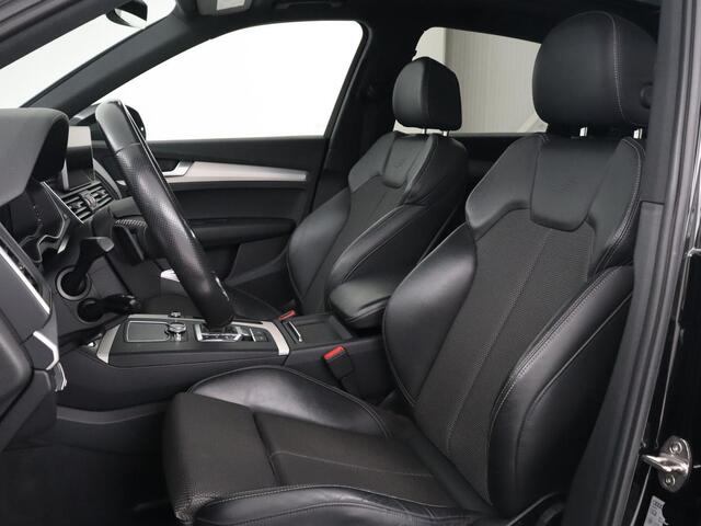 Audi Q5 2.0 TFSI quattro S Line | Panoramadak | Stoelverwarming | Adaptive cruise | Trekhaak | Virtual Cockpit | Carplay | Keyless | 20'' | Half leder | Navigatie | Full LED | Parkeerhulp