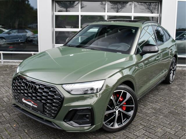 Audi Q5 Sportback 55 TFSI e 367PK S-Line Pano Matrix-LED Luchtvering Dodehoek Sfeerverl RS-zetels Districtgrun!