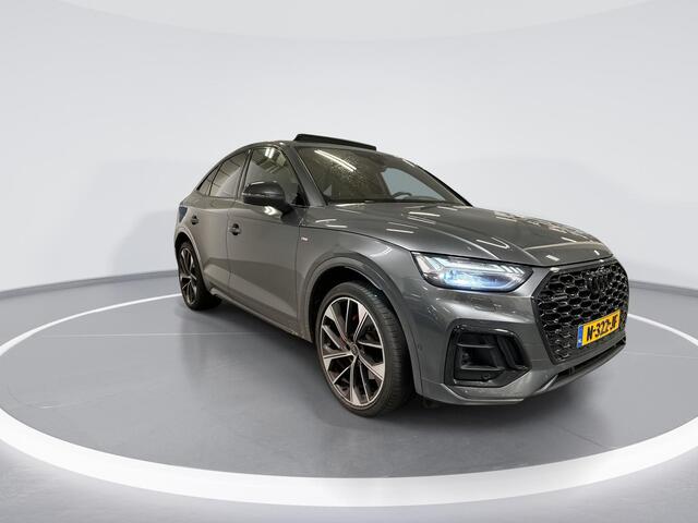 Audi Q5 Sportback 55 TFSIe 367pk S-Tronic Quattro S Edition · Panoramadak · Luchtvering · B&O Sound · Leder Nappa · Inklap. Trekhaak · 360 Camera · Head-Up Display · Elek. Stoelen + Massage + Geheugen Bestuurder ·