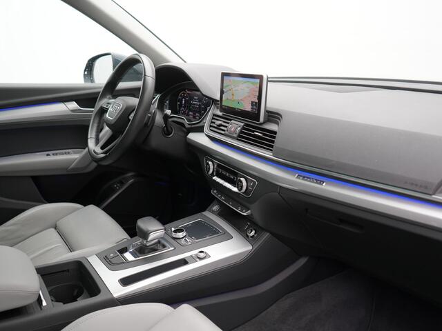 Audi Q5 50 TFSI e quattro S Line Plug In Hybrid 299pk Dealer O.H. PHEV | Panodak | 20"L.M Rotor | Apple Carplay | Sportstoelen Verwarmd | Cruise Control | Keyless | Navigatie | Virtual | 20"L.M |