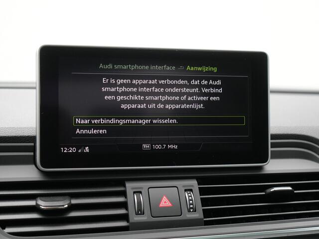 Audi Q5 50 TFSI e quattro S Line Plug In Hybrid 299pk Dealer O.H. PHEV | Panodak | 20"L.M Rotor | Apple Carplay | Sportstoelen Verwarmd | Cruise Control | Keyless | Navigatie | Virtual | 20"L.M |