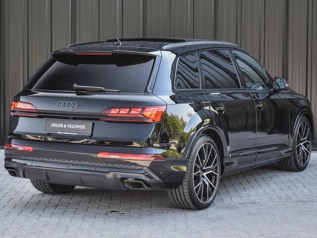 Audi Q7 60 TFSI e QUATTRO PRO LINE S COMPETITION | PANORAMADAK | LUCHTVERING | 4 WHEEL STEERING | HEAD UP | S-SEATS | OLED | 360 CAMERA | SOFT CLOSE | B&O SOUND | TREKHAAK| STOELVERWARMING EN KOELING | AMBIENT SFEERVERLICHTING | STUURVERWARMING