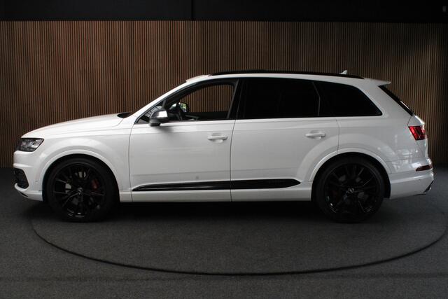 Audi Q7 4.0 TDI SQ7 quattro 7p Leer HUD Standkachel B&O 360° ACC Navi PDC Softclose Climate (4 zone) Alcantara hemel Lederen dashboard Luchtvering Climate Stoelverwarming v + a PDC B&O Rising Tweeter LM velgen