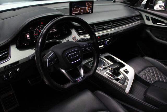 Audi Q7 4.0 TDI SQ7 quattro 7p Leer HUD Standkachel B&O 360° ACC Navi PDC Softclose Climate (4 zone) Alcantara hemel Lederen dashboard Luchtvering Climate Stoelverwarming v + a PDC B&O Rising Tweeter LM velgen