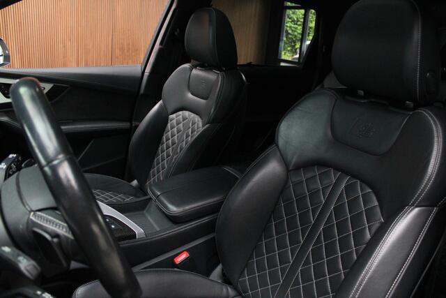 Audi Q7 4.0 TDI SQ7 quattro 7p Leer HUD Standkachel B&O 360° ACC Navi PDC Softclose Climate (4 zone) Alcantara hemel Lederen dashboard Luchtvering Climate Stoelverwarming v + a PDC B&O Rising Tweeter LM velgen