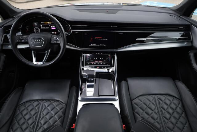 Audi Q7 55 TFSI e quattro Pro Line S 380PK / 280kW, Lederen bekleding, 21" LMV, honingraat, servo sluiting portieren, dodehoek sensor, achteruitrijcamera, parkeersensoren voor en achter, voorstoelen verwarmbaar, Bose Sound System, verstelbare achterbank, navigati