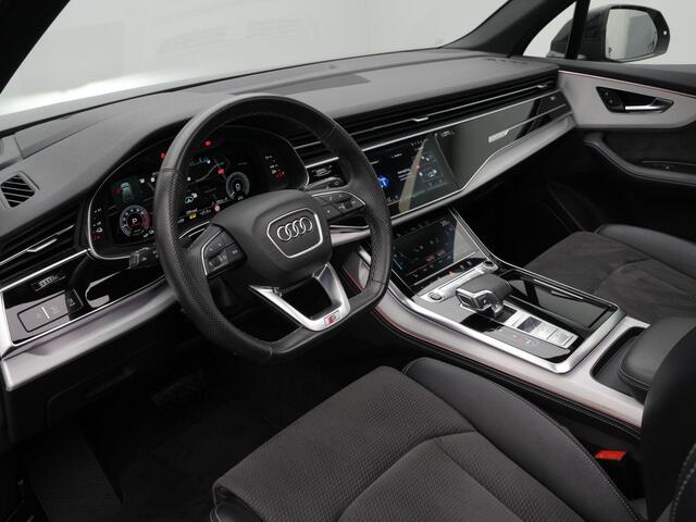 Audi Q7 55 TFSI e 381 pk Tiptronic quattro Pro Line S | Panoramadak | Trekhaak | Head-Up Display | Rondomzicht camera | Carbon spiegelkappen | Zwart optiekpakket plus | 21 inch