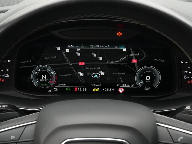 Audi Q7 55 TFSI e 381 pk Tiptronic quattro Pro Line S | Panoramadak | Trekhaak | Head-Up Display | Rondomzicht camera | Carbon spiegelkappen | Zwart optiekpakket plus | 21 inch