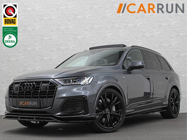 Audi Q7 55 TFSI e 381PK S-Line | 360 Camera | RS-Leder | Laser-LED | BTW | ACC | Head-Up | Panorama | Keyless-Entry | Luchtvering | Memory | Lane & Side assist | Sportstoelen | Black optic | Bovag Garantie.