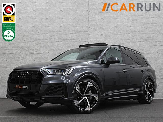 Audi Q7 TFSI e 381PK S-Line | 360 Camera | RS-Leder | Laser-LED | BTW | ACC | Head-Up | Panorama | Keyless-Entry | Luchtvering | Memory | Lane & Side assist | Sportstoelen | Black optic | Bovag Garantie.