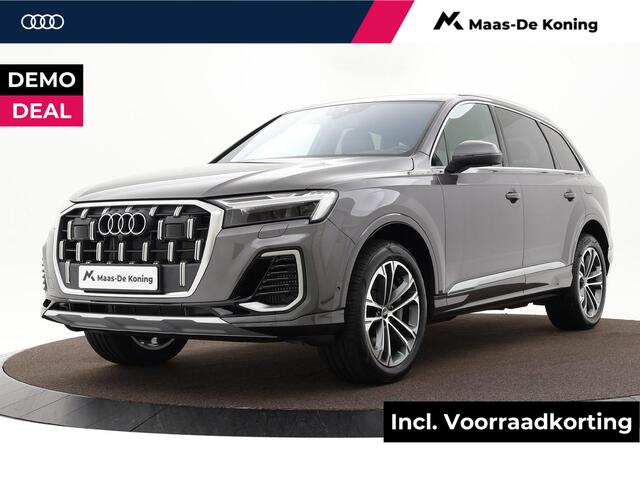 Audi Q7 Pro Line Advanced 55 TFSI e 394 PK · Assist. pakket parking plus + tour + city · Comfortsleutel · Trekhaak · Stoelverwarming voor + achter · Stoelmassage + ventilatie