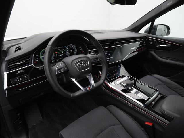 Audi Q7 55 TFSI e 381 pk tiptronic quattro S-Line | Trekhaak | Nachtzicht | Laser LED | Geheugenstoelen | 360 camera | Head-up display | Bang & Olufsen | Lederpakket