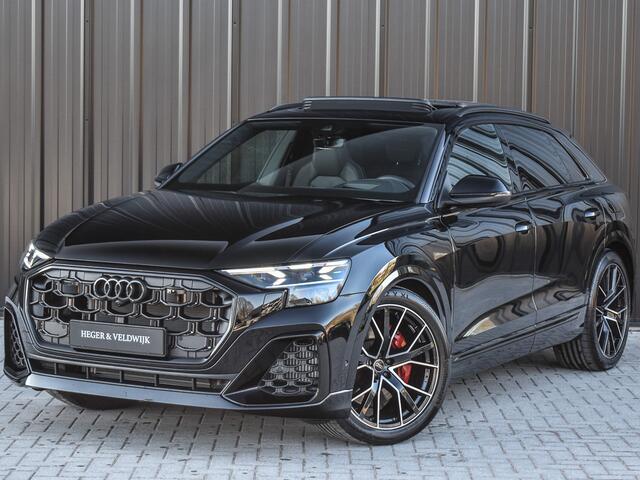 Audi Q8 55TFSI e QUATTRO PRO LINE S COMPETITION | S-SEATS | PANORAMADAK | 4 WIEL BESTURING | B&O SOUND | HEAD-UP | LUCHTVERING | DAB+ | SOFT-CLOSE | KEYLESS GO | ADAPTIVE CRUISE | 360 CAMERA | AMBIANCE INTERIEUR | TREKHAAK | BLACK-OPTIC