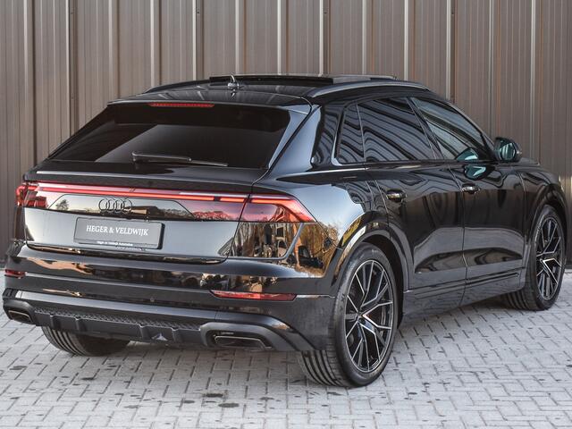 Audi Q8 55TFSI e QUATTRO PRO LINE S COMPETITION | S-SEATS | PANORAMADAK | 4 WIEL BESTURING | B&O SOUND | HEAD-UP | LUCHTVERING | DAB+ | SOFT-CLOSE | KEYLESS GO | ADAPTIVE CRUISE | 360 CAMERA | AMBIANCE INTERIEUR | TREKHAAK | BLACK-OPTIC